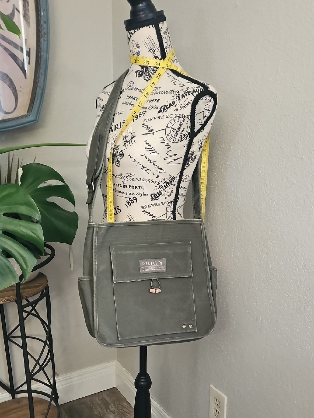 Relic Olive Green Messenger Bag with Front Flap